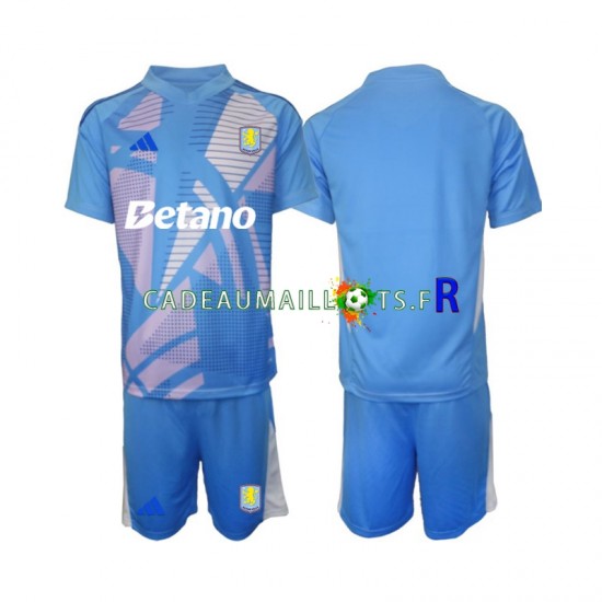 Aston Villa Maillot avec flocage Bleu Gardien 3ème 2024-2025 ,Tenue Enfant MC