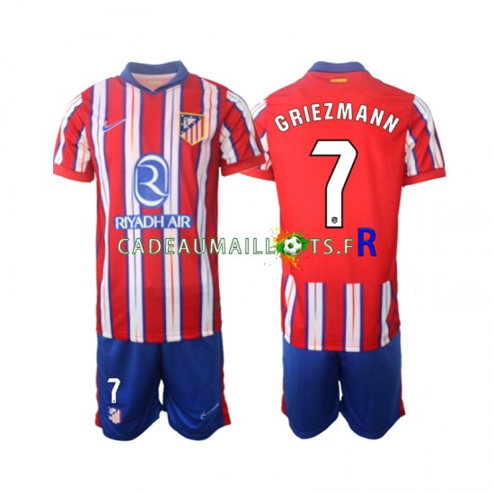 Atlético Madrid Maillot avec flocage Griezmann 7 Domicile 2024-2025 ,Tenue Enfant MC