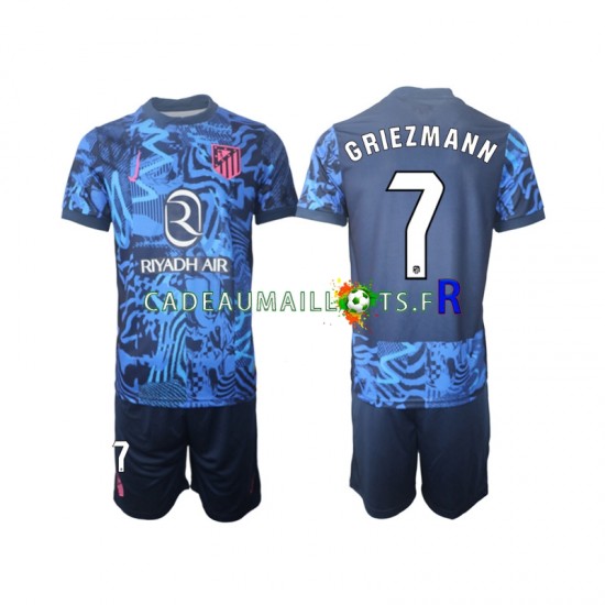 Atlético Madrid Maillot avec flocage Griezmann 7 3ème 2024-2025 ,Tenue Enfant MC