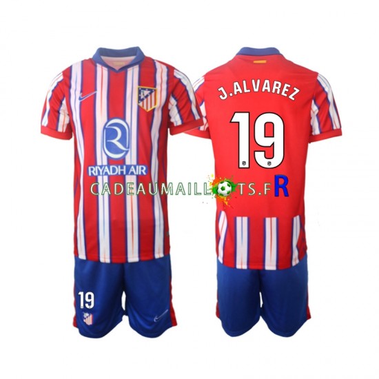 Atlético Madrid Maillot avec flocage J.Alvarez 19 Domicile 2024-2025 ,Tenue Enfant MC