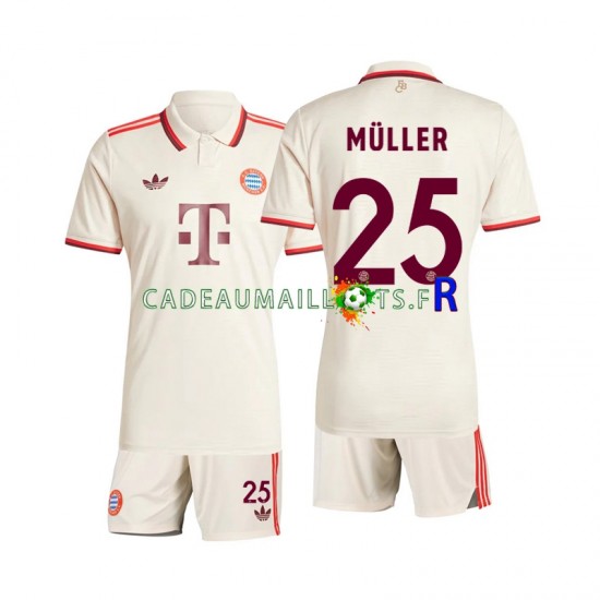 Bayern Munich Maillot avec flocage Muller 25 3ème 2024-2025 ,Tenue Enfant MC