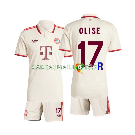 Bayern Munich Maillot avec flocage Olise 17 3ème 2024-2025 ,Tenue Enfant MC