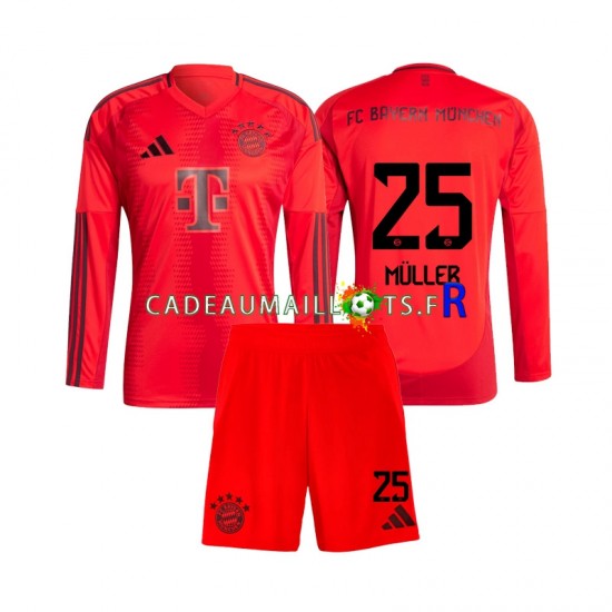 Bayern Munich Maillot avec flocage Thomas Muller 25 Domicile 2024-2025 ,Tenue Enfant ML