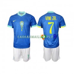 Brésil Maillot avec flocage VINI JR 7 Extérieur 2024 ,Tenue Enfant MC