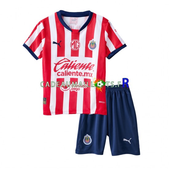 Maillot avec flocage Deportivo Guadalajara Domicile 2024-2025 ,Tenue Enfant MC