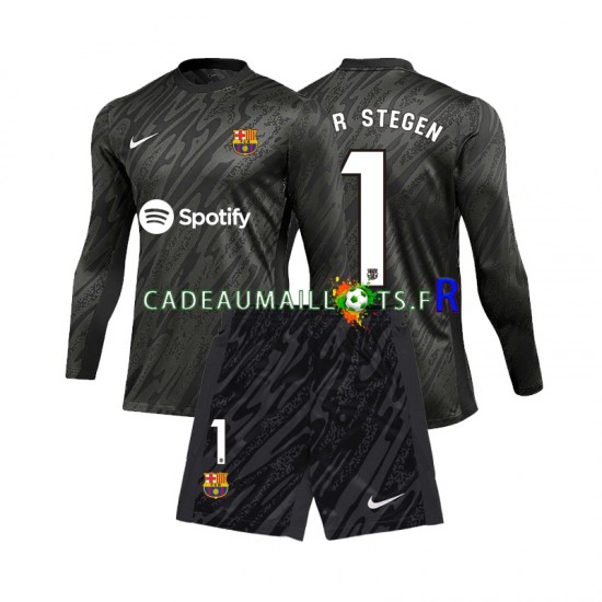 FC Barcelone Maillot avec flocage Ter Stegen 1 Gardien 3ème 2024-2025 ,Tenue Enfant ML