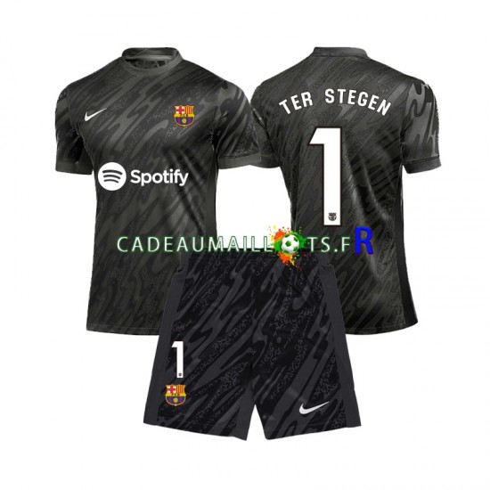 FC Barcelone Maillot avec flocage Ter Stegen 1 Gardien 3ème 2024-2025 ,Tenue Enfant MC