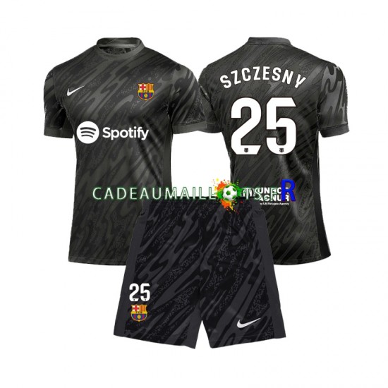 FC Barcelone Maillot avec flocage Wojciech Szczesny 25 Gardien Extérieur 2024-2025 ,Tenue Enfant MC