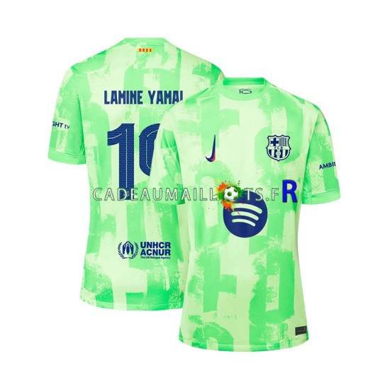 FC Barcelone Maillot avec flocage LAMINE YAMAL 19 UCL Font 3ème 2024-2025 ,Homme MC