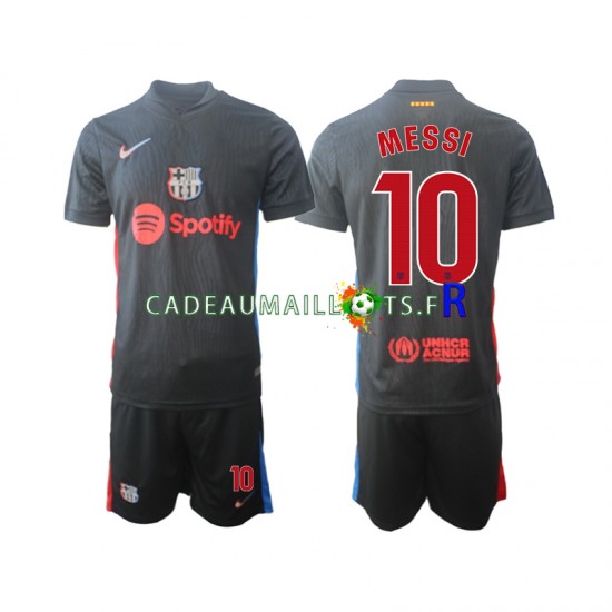 FC Barcelone Maillot avec flocage Lionel Messi 10 Extérieur 2024-2025 ,Tenue Enfant MC