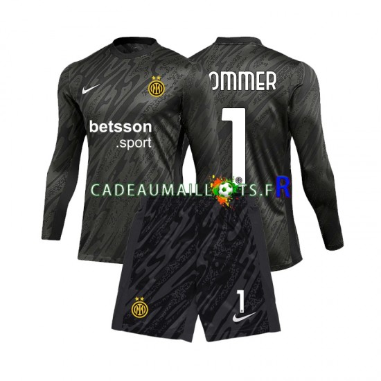 Inter Milan Maillot avec flocage Yann Sommer 1 Gardien 3ème 2024-2025 ,Tenue Enfant ML