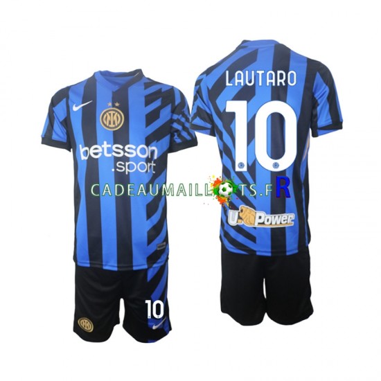 Inter Milan Maillot avec flocage Lautaro 10 Domicile 2024-2025 ,Tenue Enfant MC