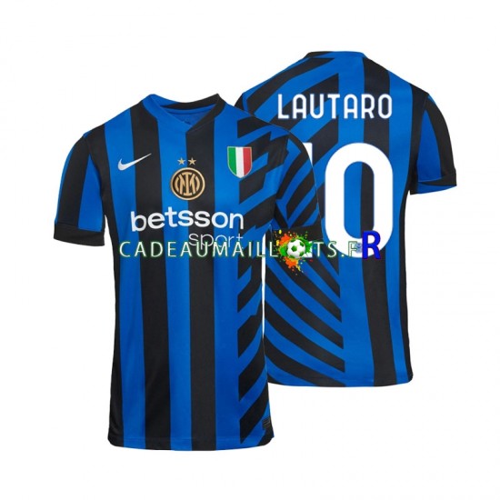 Inter Milan Maillot avec flocage Lautaro 10 Domicile 2024-2025 ,Homme MC