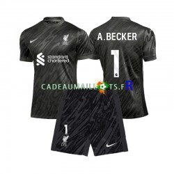 Liverpool Maillot avec flocage Alisson Becker 1 Gardien Domicile 2024-2025 ,Tenue Enfant MC