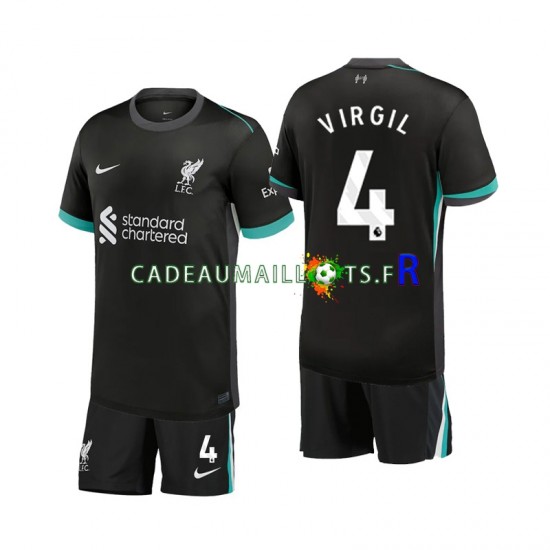 Liverpool Maillot avec flocage Virgil 4 Extérieur 2024-2025 ,Tenue Enfant MC