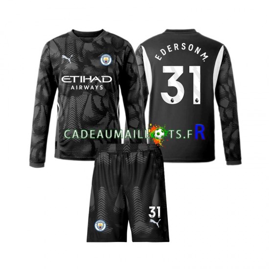 Manchester City Maillot avec flocage Ederson Moraes 31 Gardien 4ème 2024-2025 ,Tenue Enfant ML