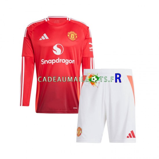 Manchester United Maillot avec flocage Domicile 2024-2025 ,Tenue Enfant ML