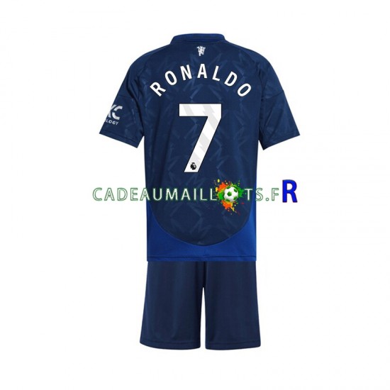 Manchester United Maillot avec flocage Cristiano Ronaldo 7 Extérieur 2024-2025 ,Tenue Enfant MC