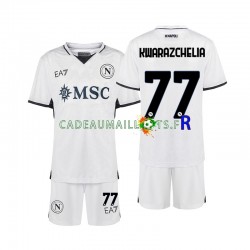 Naples Maillot avec flocage Khvicha Kvaratskhelia 77 Extérieur 2024-2025 ,Tenue Enfant MC