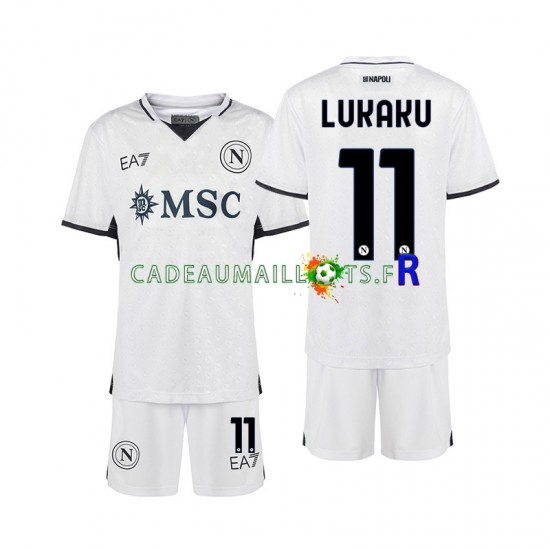 Naples Maillot avec flocage Lukaku 11 Extérieur 2024-2025 ,Tenue Enfant MC