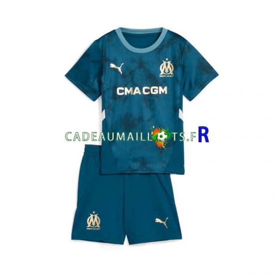 Olympique de Marseille Maillot avec flocage Extérieur 2024-2025 ,Tenue Enfant MC