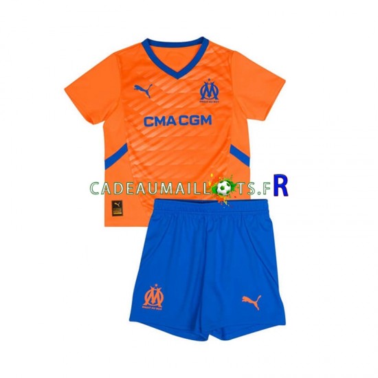 Olympique de Marseille Maillot avec flocage 3ème 2024-2025 ,Tenue Enfant MC