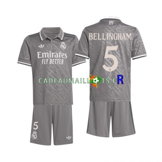 Real Madrid Maillot avec flocage Bellingham 5 3ème 2024-2025 ,Tenue Enfant MC