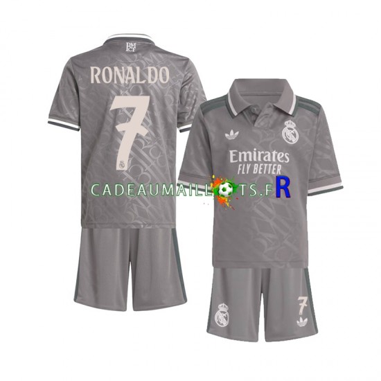 Real Madrid Maillot avec flocage Cristiano Ronaldo 7 3ème 2024-2025 ,Tenue Enfant MC