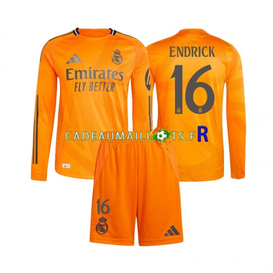 Real Madrid Maillot avec flocage Endrick 16 Extérieur 2024-2025 ,Tenue Enfant ML