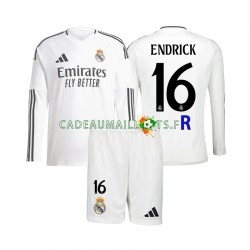 Real Madrid Maillot avec flocage Endrick 16 Domicile 2024-2025 ,Tenue Enfant ML Real Madrid Maillot avec flocage Endrick 16 Domicile 2024-2025 ,Tenue Enfant ML
