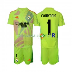 Real Madrid Maillot avec flocage COURTOIS 1 Gardien 4ème 2024-2025 ,Tenue Enfant MC