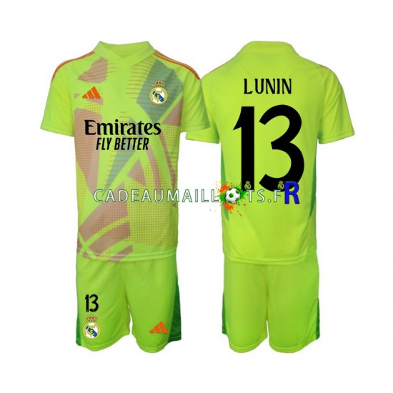 Real Madrid Maillot avec flocage Lunin 13 Gardien 4ème 2024-2025 ,Tenue Enfant MC