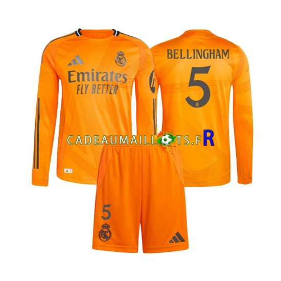 Real Madrid Maillot avec flocage Jude Bellingham 5 Extérieur 2024-2025 ,Tenue Enfant ML