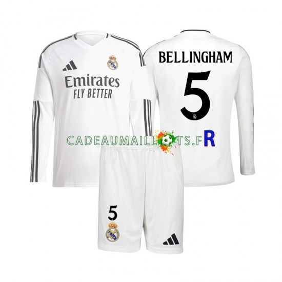 Real Madrid Maillot avec flocage Jude Bellingham 5 Domicile 2024-2025 ,Tenue Enfant ML