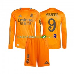 Real Madrid Maillot avec flocage Mbappé Kylian 9 Extérieur 2024-2025 ,Tenue Enfant ML