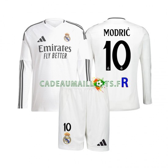 Real Madrid Maillot avec flocage Modrić Luka 10 Domicile 2024-2025 ,Tenue Enfant ML