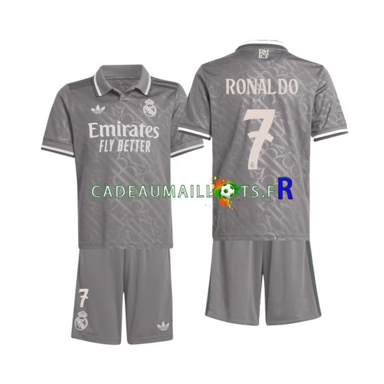 Real Madrid Maillot avec flocage Ronaldo 7 3ème 2024-2025 ,Tenue Enfant MC