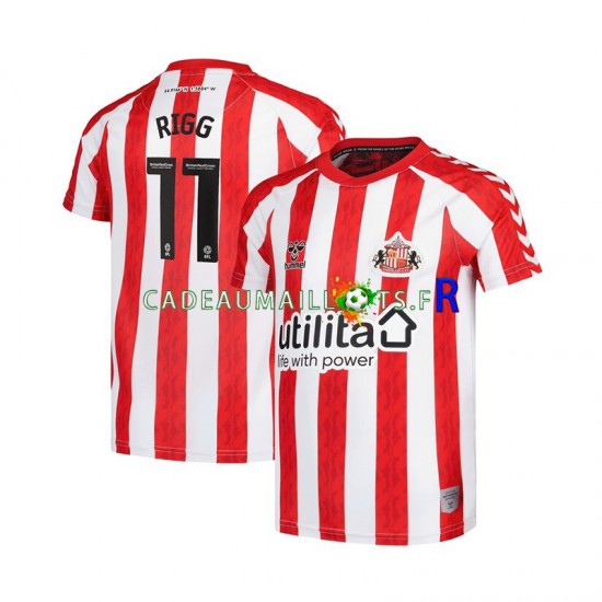 Maillot avec flocage Sunderland Chris Rigg 11 Domicile 2024-2025 ,Homme MC Maillot avec flocage Sunderland Chris Rigg 11 Domicile 2024-2025 ,Homme MC