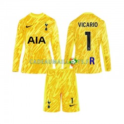 Tottenham Hotspur Maillot avec flocage Vicario 1 Gardien Domicile 2024-2025 ,Tenue Enfant ML