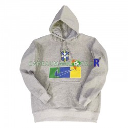 Brésil Gris Pull À Capuche 2022-2023 ,Homme