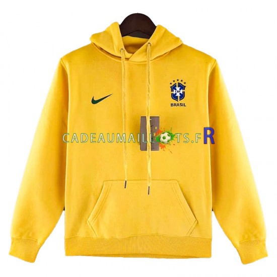 Brésil Jaune Pull À Capuche 2022-2023 ,Homme