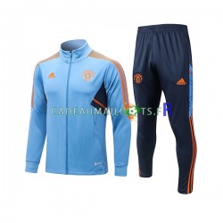 Manchester United Bleu Ensemble Vestes d'entraînement 2022-2023