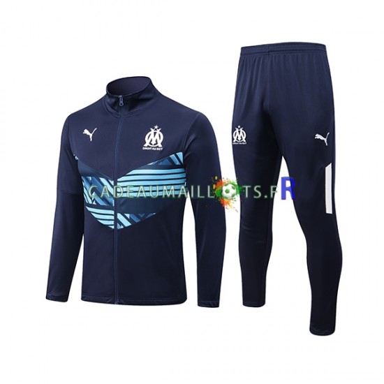 Olympique de Marseille Bleu Ensemble Vestes d'entraînement 2022-2023