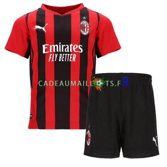 AC Milan Maillot avec flocage Domicile 2021-2022 ,Tenue Enfant MC