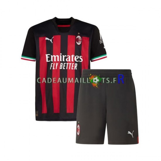 AC Milan Maillot avec flocage Domicile 2022-2023 ,Tenue Enfant MC