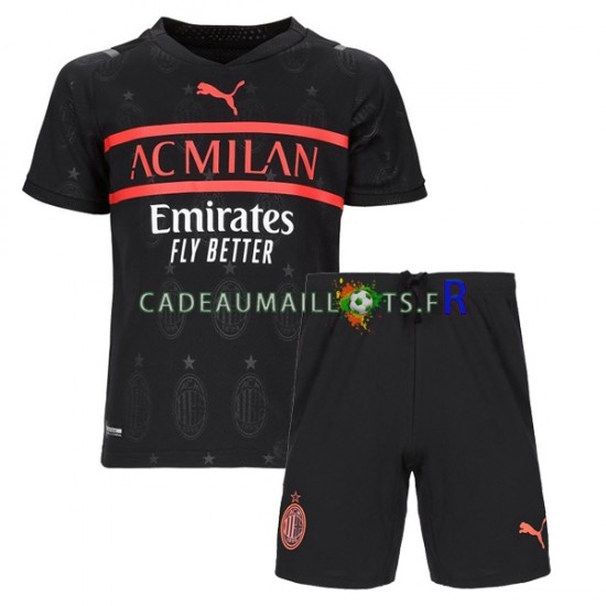 AC Milan Maillot avec flocage 3ème 2021-2022 ,Tenue Enfant MC