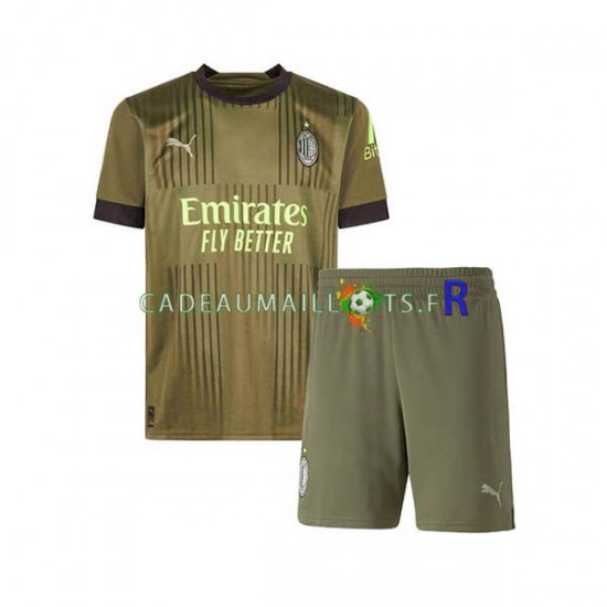 AC Milan Maillot avec flocage 3ème 2022-2023 ,Tenue Enfant MC