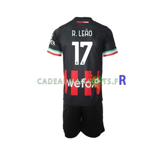 AC Milan Maillot avec flocage Rafael Leao 17 Domicile 2022-2023 ,Tenue Enfant MC