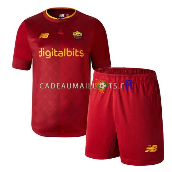 AS Rome Maillot avec flocage Domicile 2022-2023 ,Tenue Enfant MC