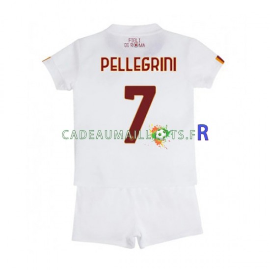 AS Rome Maillot avec flocage Lorenzo Pellegrini 7 Extérieur 2022-2023 ,Tenue Enfant MC